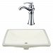 AI-23072 - American Imaginations - 20.75 Inch Rectangle Undermount Sink Set with Deck Mount FaucetChrome/Biscuit Finish -