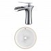 AI-23019 - American Imaginations - 15 Inch Round Undermount Sink Set with 1 Hole FaucetChrome/White Finish -