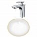 AI-23032 - American Imaginations - 18.25 Inch Oval Undermount Sink Set with 1 Hole FaucetChrome/White Finish -