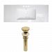 AI-23583 - American Imaginations - Roxy - 48 Inch 3H4-in. Ceramic Top Set with Overflow Drain IncludedGold/White Finish - Roxy