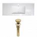 AI-23551 - American Imaginations - Roxy - 48 Inch 1 Hole Ceramic Top Set with Overflow Drain IncludedGold/White Finish - Roxy