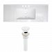 AI-23811 - American Imaginations - 39.75 Inch 3H8-in. Ceramic Top Set with Overflow Drain IncludedWhite/White Finish -