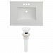AI-24041 - American Imaginations - Flair - 30.75 Inch 3H4-in. Ceramic Top Set with Overflow Drain IncludedWhite/White Finish - Flair