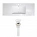 AI-23958 - American Imaginations - Flair - 48.75 Inch 3H8-in. Ceramic Top Set with Overflow Drain IncludedWhite/White Finish - Flair