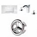 AI-24117 - American Imaginations - Flair - 32 Inch 3H8-in. Ceramic Top Set with CUPC Faucet IncludedChrome/White Finish - Flair
