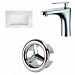 AI-24096 - American Imaginations - Flair - 23.75 Inch 1 Hole Ceramic Top Set with CUPC Faucet IncludedChrome/White Finish - Flair