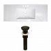 AI-23956 - American Imaginations - Flair - 48.75 Inch 3H4-in. Ceramic Top Set with Overflow Drain IncludedOil Rubbed Bronze/White Finish - Flair