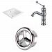 AI-24158 - American Imaginations - 21 Inch 1 Hole Ceramic Top Set with CUPC Faucet IncludedChrome/White Finish -