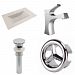 AI-24264 - American Imaginations - Drake - 35.5 Inch 1 Hole Ceramic Top Set with CUPC Faucet IncludedChrome/Biscuit Finish - Drake