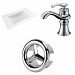 AI-24062 - American Imaginations - Drake - 35.5 Inch 1 Hole Ceramic Top Set with CUPC Faucet IncludedChrome/White Finish - Drake