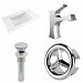 AI-24246 - American Imaginations - Drake - 35.5 Inch 1 Hole Ceramic Top Set with CUPC Faucet IncludedChrome/White Finish - Drake