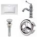 AI-24305 - American Imaginations - Roxy - 30 Inch 1 Hole Ceramic Top Set with CUPC Faucet IncludedChrome/White Finish - Roxy