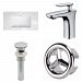 AI-24285 - American Imaginations - Flair - 32 Inch 1 Hole Ceramic Top Set with CUPC Faucet IncludedChrome/White Finish - Flair