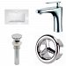 AI-24278 - American Imaginations - Flair - 23.75 Inch 1 Hole Ceramic Top Set with CUPC Faucet IncludedChrome/White Finish - Flair