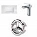 AI-24440 - American Imaginations - Flair - 32 Inch 1 Hole Ceramic Top Set with CUPC Faucet IncludedChrome/White Finish - Flair