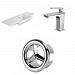 AI-24431 - American Imaginations - Prelude - 40 Inch 1 Hole Ceramic Top Set with CUPC Faucet IncludedChrome/White Finish - Prelude