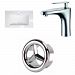 AI-24464 - American Imaginations - Roxy - 32 Inch 1 Hole Ceramic Top Set with CUPC Faucet IncludedChrome/White Finish - Roxy