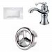 AI-24463 - American Imaginations - Roxy - 32 Inch 1 Hole Ceramic Top Set with CUPC Faucet IncludedChrome/White Finish - Roxy