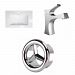 AI-24446 - American Imaginations - Roxy - 24.25 Inch 1 Hole Ceramic Top Set with CUPC Faucet IncludedChrome/White Finish - Roxy