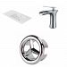 AI-24563 - American Imaginations - 35.5 Inch 1 Hole Ceramic Top Set with CUPC Faucet IncludedChrome/White Finish -