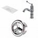 AI-24562 - American Imaginations - 35.5 Inch 1 Hole Ceramic Top Set with CUPC Faucet IncludedChrome/White Finish -