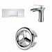 AI-24552 - American Imaginations - 39.75 Inch 1 Hole Ceramic Top Set with CUPC Faucet IncludedChrome/White Finish -