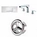 AI-24639 - American Imaginations - Flair - 48.75 Inch 3H8-in. Ceramic Top Set with CUPC Faucet IncludedChrome/White Finish - Flair