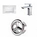 AI-24604 - American Imaginations - Flair - 25 Inch 1 Hole Ceramic Top Set with CUPC Faucet IncludedChrome/White Finish - Flair