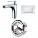 AI-24671 - American Imaginations - 24 Inch 1 Hole Ceramic Top Set with CUPC Faucet IncludedChrome/White Finish -