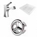 AI-24661 - American Imaginations - 21.5 Inch 1 Hole Ceramic Top Set with CUPC Faucet IncludedChrome/White Finish -