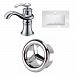 AI-24670 - American Imaginations - 24 Inch 1 Hole Ceramic Top Set with CUPC Faucet IncludedChrome/White Finish -
