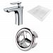AI-24664 - American Imaginations - 21.5 Inch 1 Hole Ceramic Top Set with CUPC Faucet IncludedChrome/White Finish -