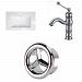 AI-24602 - American Imaginations - Flair - 25 Inch 1 Hole Ceramic Top Set with CUPC Faucet IncludedChrome/White Finish - Flair