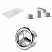 AI-24587 - American Imaginations - 35.5 Inch 3H8-in. Ceramic Top Set with CUPC Faucet IncludedChrome/White Finish -