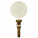 AI-24864 - American Imaginations - 15.5 Inch Round Undermount Sink Set with Overflow Drain IncludedAntique Brass/Biscuit Finish -