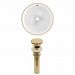 AI-24874 - American Imaginations - 15 Inch Round Undermount Sink Set with Overflow Drain IncludedGold/White Finish -