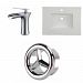 AI-24699 - American Imaginations - Flair - 30.75 Inch 1 Hole Ceramic Top Set with CUPC Faucet IncludedChrome/White Finish - Flair