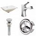 AI-25962 - American Imaginations - 18.25 Inch Rectangle Undermount Sink Set with 1 Hole Faucet and Overflow Drain IncludedChrome/White Finish -