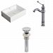 AI-26170 - American Imaginations - 20 Inch Above Counter Vessel Set For Deck Mount Drilling - Faucet IncludedChrome/White Finish -