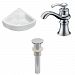 AI-26132 - American Imaginations - 26.25 Inch Wall Mount Vessel Set For 1 Hole Center Faucet - Faucet IncludedChrome/White Finish -
