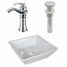AI-26339 - American Imaginations - 15.75 Inch Above Counter Vessel Set For Deck Mount Drilling - Faucet IncludedChrome/White Finish -