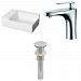 AI-26193 - American Imaginations - 16.25 Inch Wall Mount Vessel Set For 1 Hole Left Faucet - Faucet IncludedChrome/White Finish -