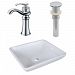 AI-26341 - American Imaginations - 15.75 Inch Above Counter Vessel Set For Deck Mount Drilling - Faucet IncludedChrome/White Finish -