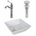 AI-26340 - American Imaginations - 15.75 Inch Above Counter Vessel Set For Deck Mount Drilling - Faucet IncludedChrome/White Finish -
