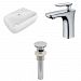 AI-26280 - American Imaginations - 17.5 Inch Wall Mount Vessel Set For 1 Hole Right Faucet - Faucet IncludedChrome/White Finish -