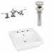 AI-26426 - American Imaginations - 20.5 Inch Above Counter Vessel Set For 3H8-in. Center Faucet - Faucet IncludedChrome/White Finish -