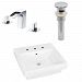 AI-26428 - American Imaginations - 20.5 Inch Above Counter Vessel Set For 3H8-in. Center Faucet - Faucet IncludedChrome/White Finish -