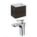AI-8367 - American Imaginations - Xena - 23.75 Inch Wall Mount Vanity Set For 1 Hole Drilling with Top and Undermount SinkChrome/Dawn Grey Finish - Xena