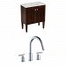 AI-8104 - American Imaginations - Roxy - 30 Inch Floor Mount Vanity Set For 3H8-in. DrillingChrome/Antique Walnut Finish - Roxy