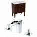 AI-8102 - American Imaginations - Roxy - 30 Inch Floor Mount Vanity Set For 3H8-in. DrillingChrome/Antique Walnut Finish - Roxy